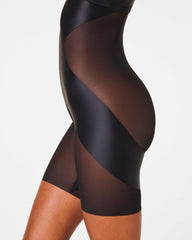 SPANXshape™ Satin-X™ High-Waisted Mid-Thigh Short | Very Black