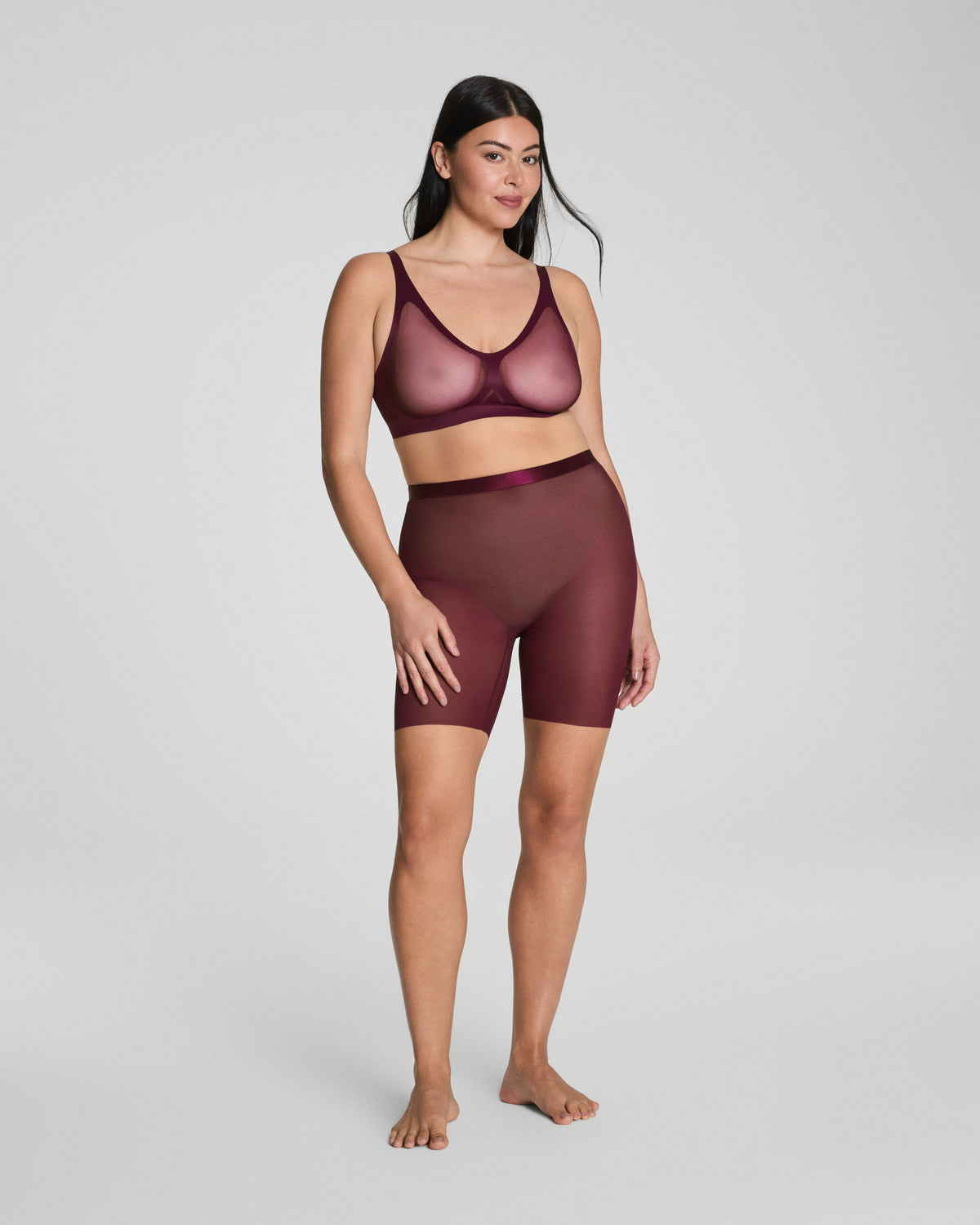 SPANXsupersmooth™ SheerSense Mid-Thigh Short | Plum Berry