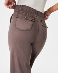 SPANX® Stretch Twill Pull-On Cropped Pant | Smoke