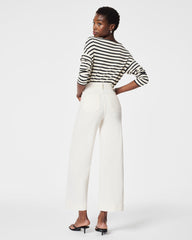SPANXshape™ Original EveryWear Cropped Wide Leg Jeans with Patch Pockets | Ecru