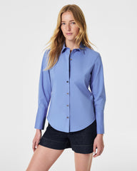 SPANX® Poplin Fitted Button-Down Shirt