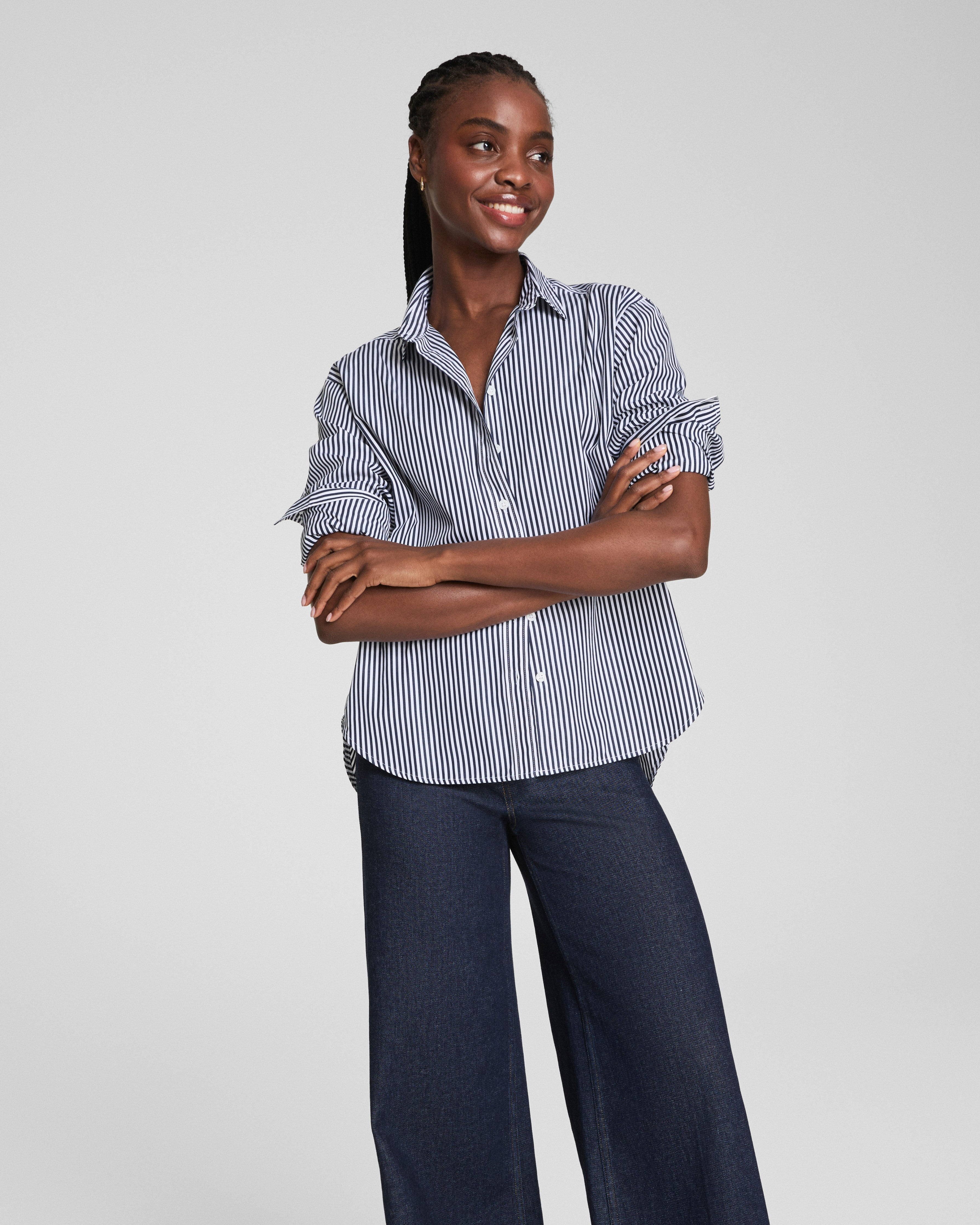 SPANX® Poplin Oversized Button-Up Shirt