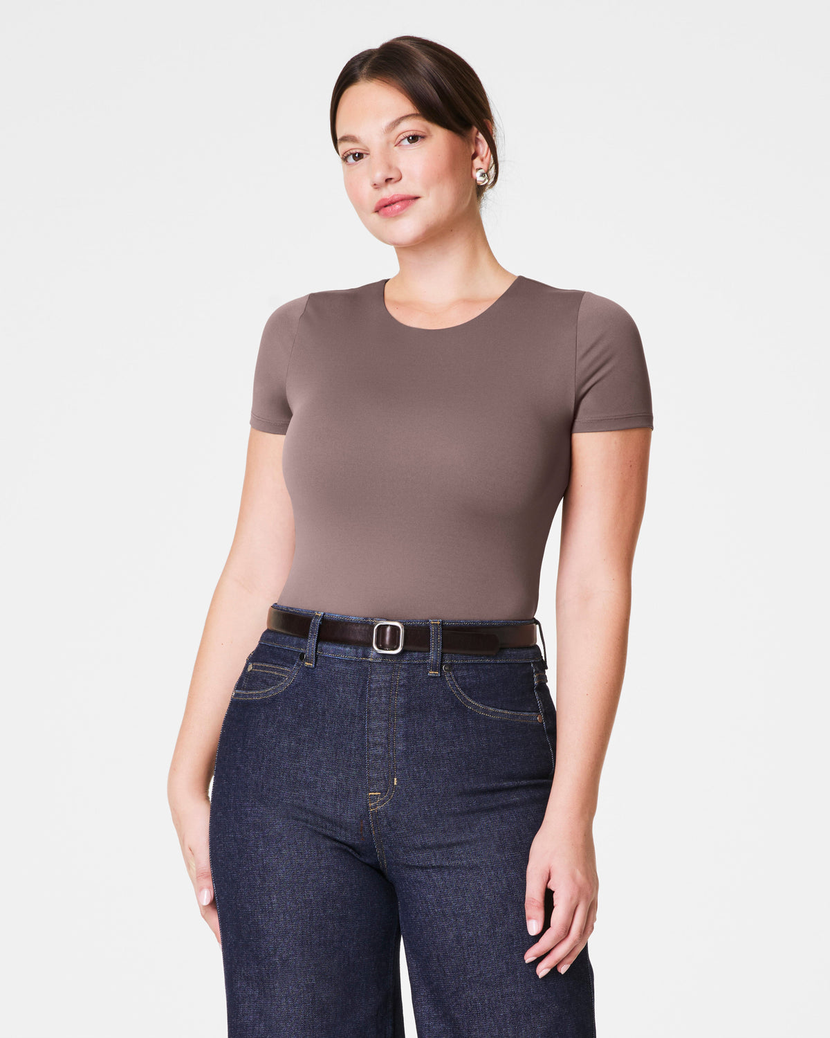 SPANXsmooth™ Jersey Crewneck Tee | Smoke