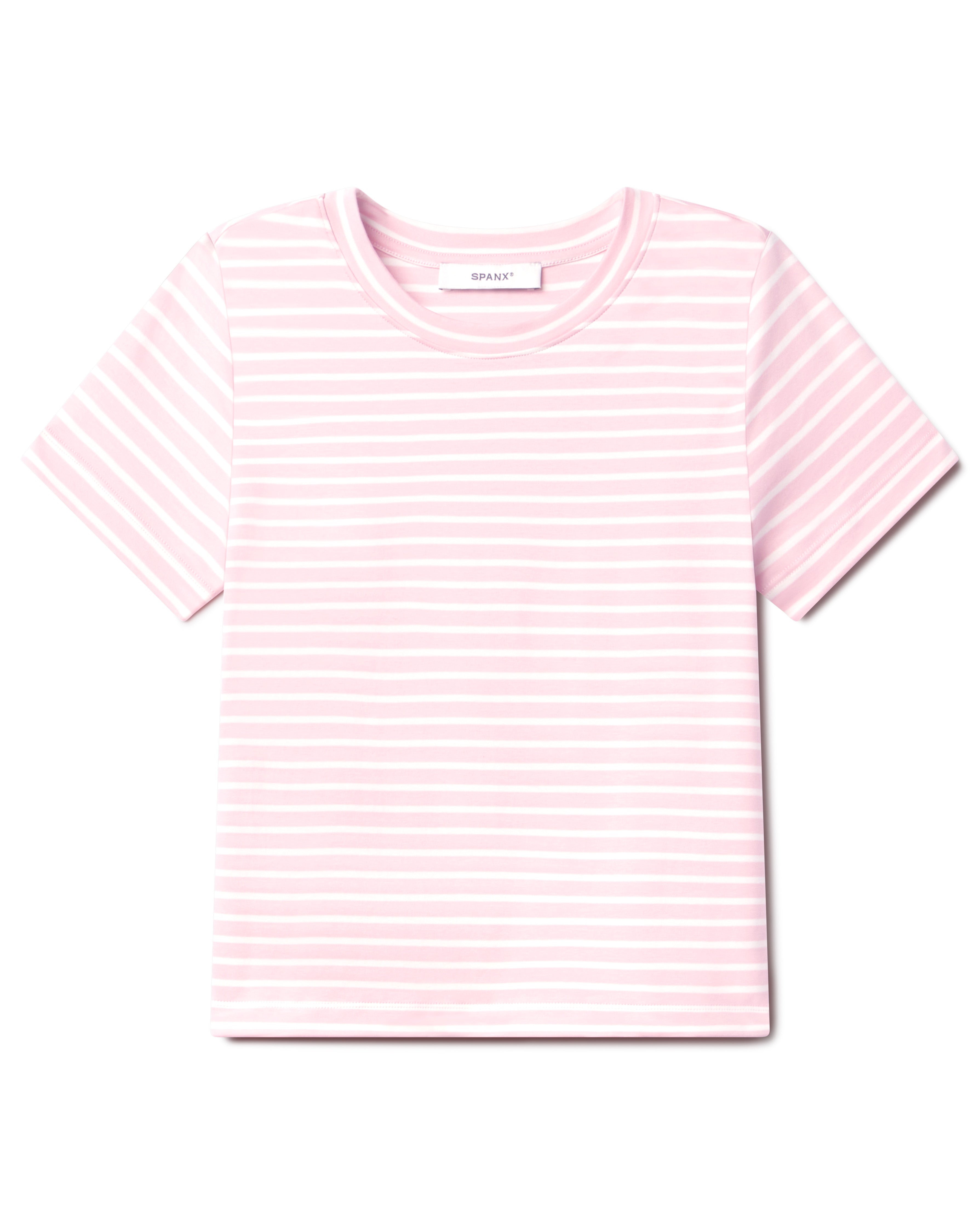 SPANX® Cotton Crewneck Tee | Fleur Stripe