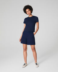 SPANX® Cotton Crewneck Tee | Timeless Navy