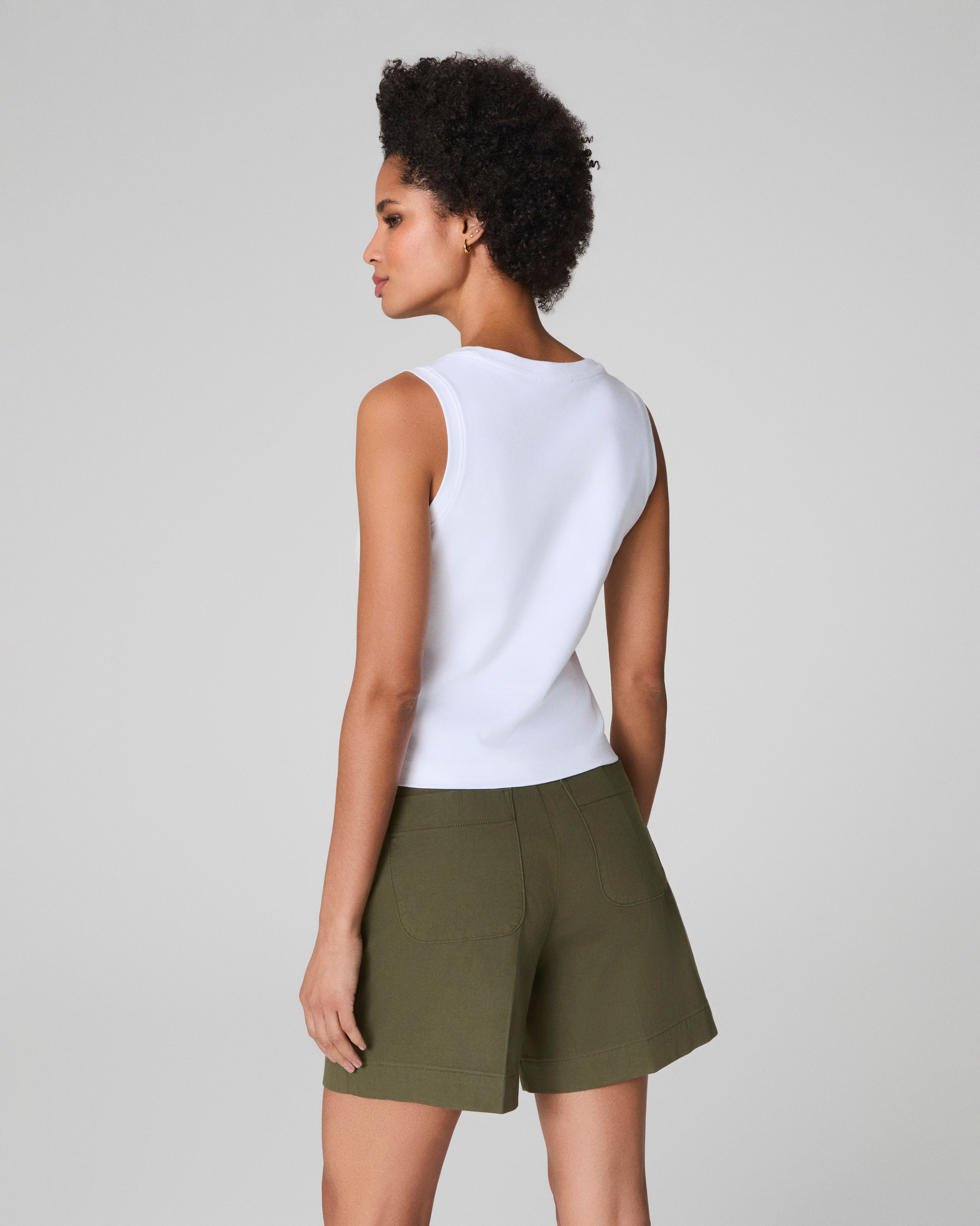 SPANX® Cotton Crewneck Tank | Classic White