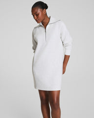 SPANX AirEssentials® Half Zip Dress | Vivid Heather Grey