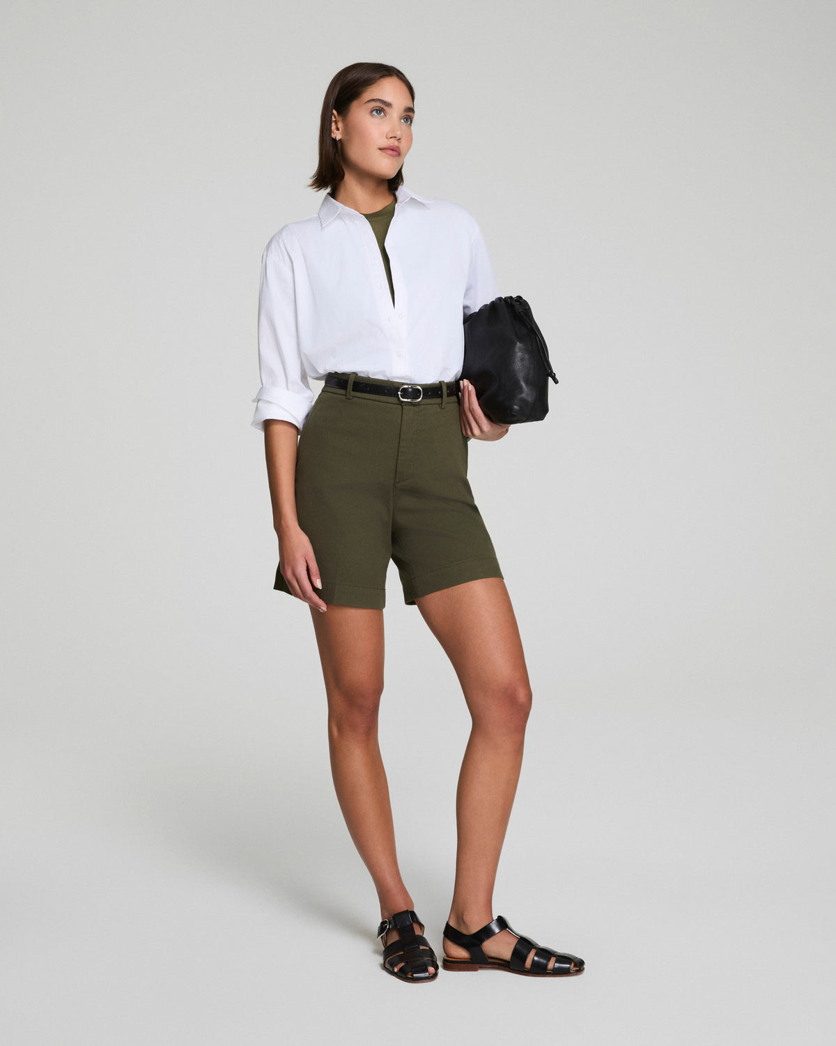 SPANXsupersmooth™ Stretch Twill Short, 7" | Dark Pine