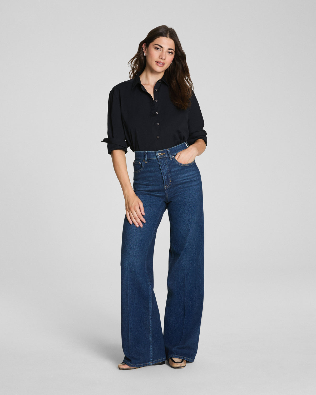 SPANXshape™ Authentic 360 Wide Leg Jeans | Adriatic Blue