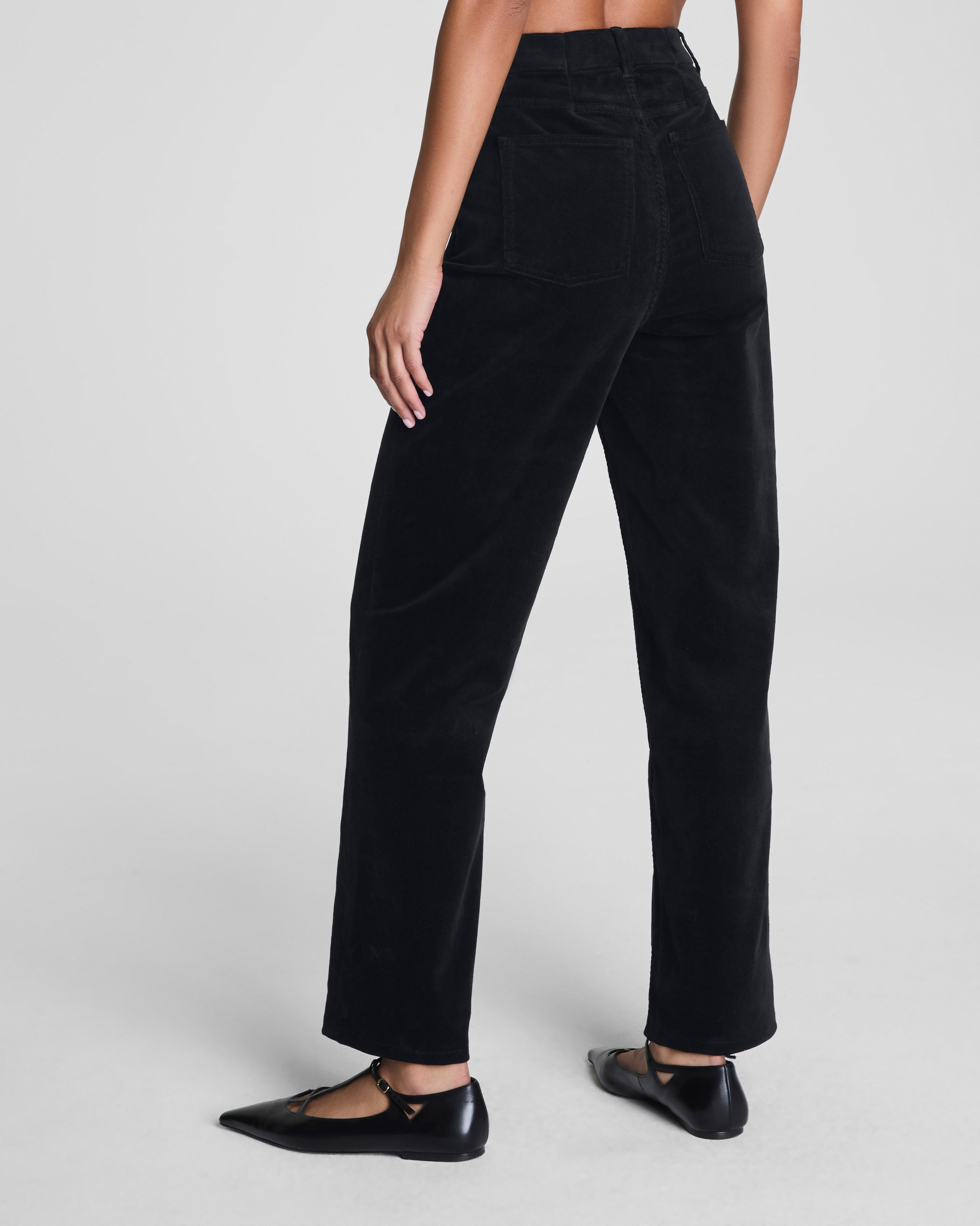 SPANXshape™ Authentic 360 Corduroy 90s Straight Leg Jeans | Classic Black