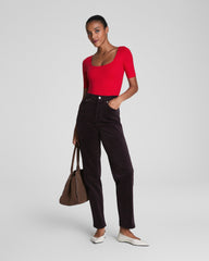 SPANXshape™ Authentic 360 Corduroy 90s Straight Leg Jeans | Truffle Brown