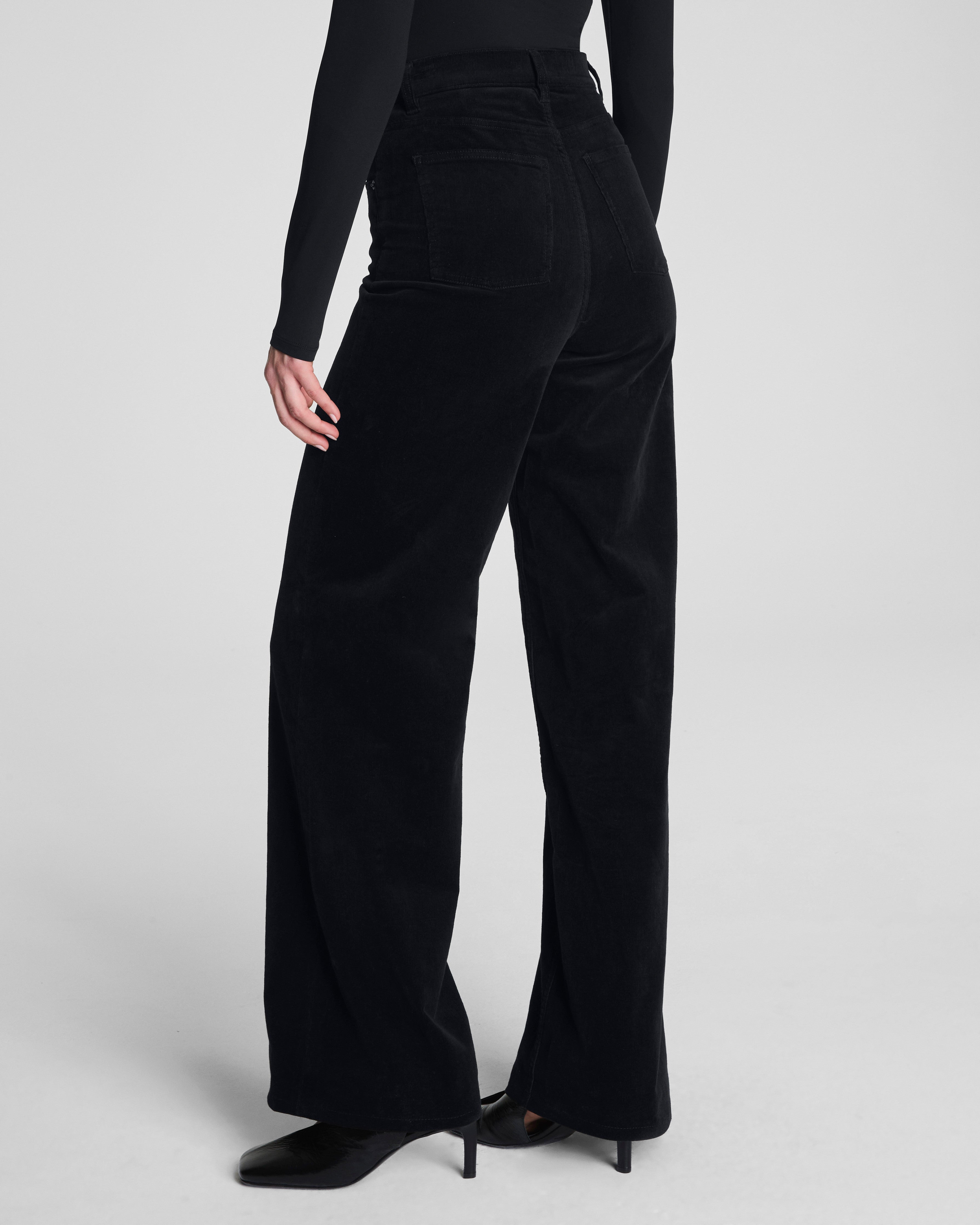 SPANXshape™ Authentic 360 Corduroy Wide Leg Jeans | Classic Black