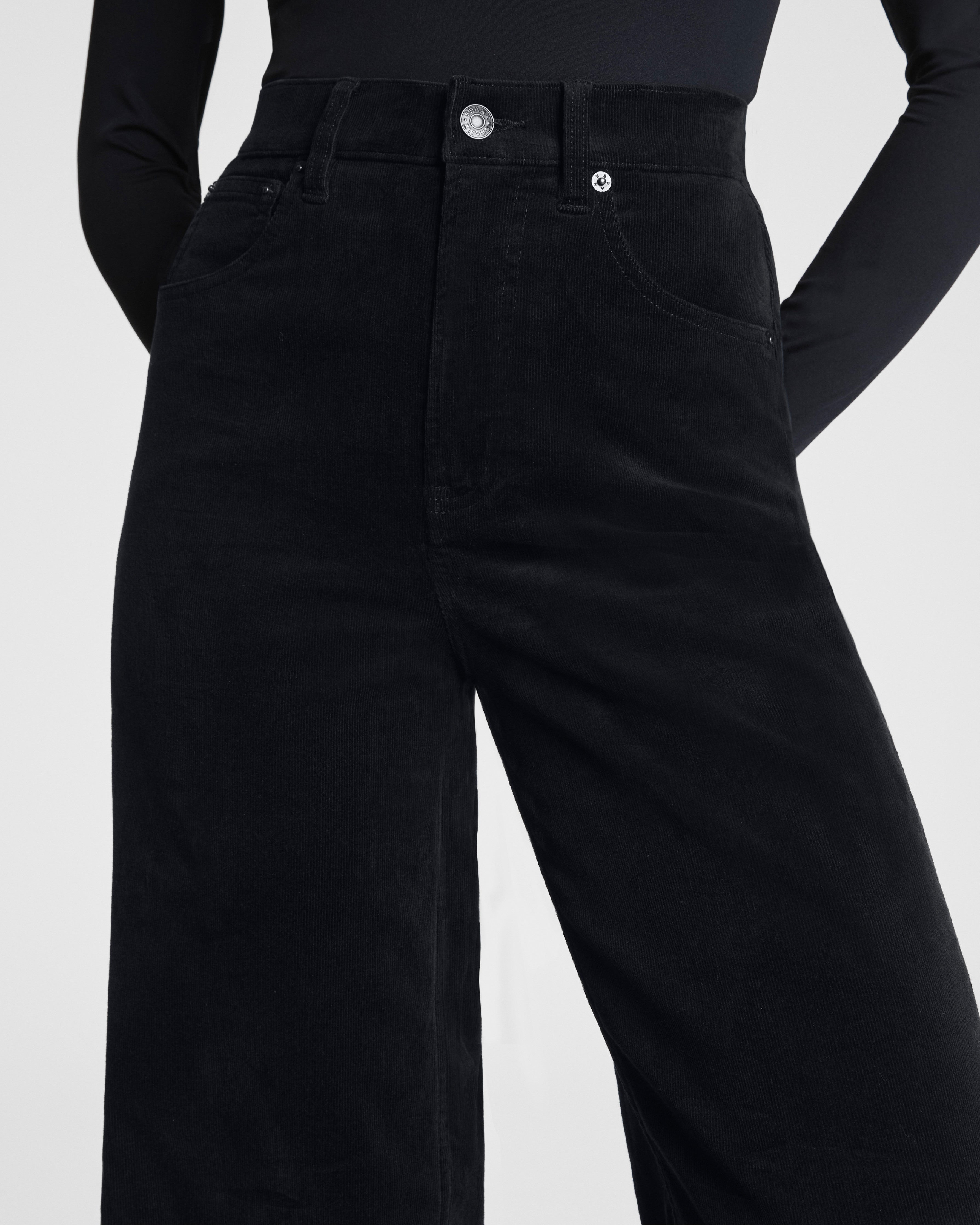 SPANXshape™ Authentic 360 Corduroy Wide Leg Jeans | Classic Black