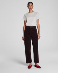 SPANXshape™ Authentic 360 Corduroy Barrel Leg Jeans | Truffle Brown