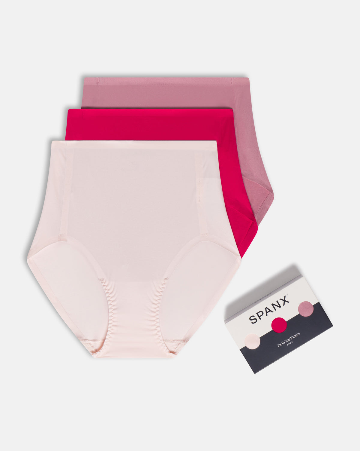 SPANXsmooth™ Fit-To-You Brief 3-Pack Box | Pink Blossom/Fuchsia/Rosa