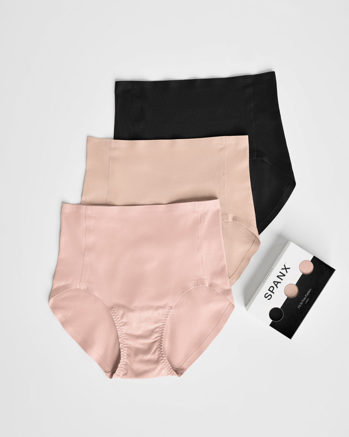 SPANXsmooth™ Fit-To-You Brief 3-Pack Box | Very Black/Naked 2.0/Vintage Rose