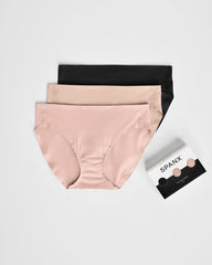 SPANXsmooth™ Fit-To-You Bikini 3-Pack Box | Very Black/Naked 2.0/Vintage Rose
