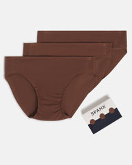 SPANXsmooth™ Fit-To-You Supima® Cotton Bikini 3-Pack | Chestnut Brown