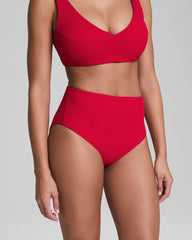 SPANXshape™ Swim Pique Hi-Rise Cheeky Bottom | Spanx Red