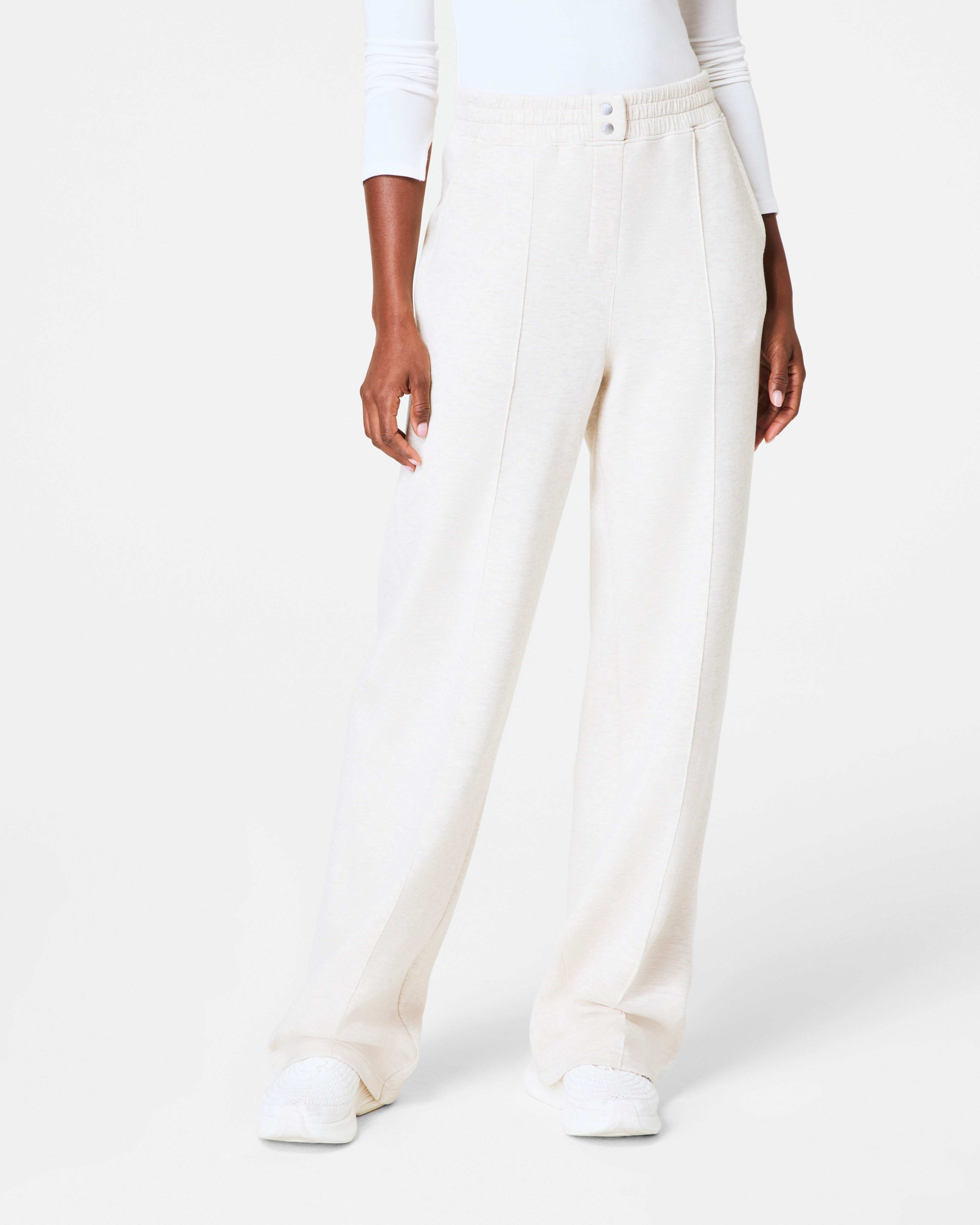 SPANX AirEssentials® Brushed Straight Leg Pant | Heather Cream