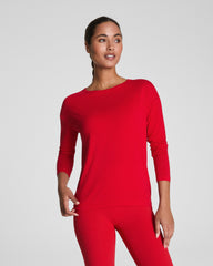 SPANX® Outpace Long Sleeve Top | Spanx Red