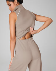 SPANX AirEssentials® Pique Sleeveless Mockneck Jumpsuit | Ashwood