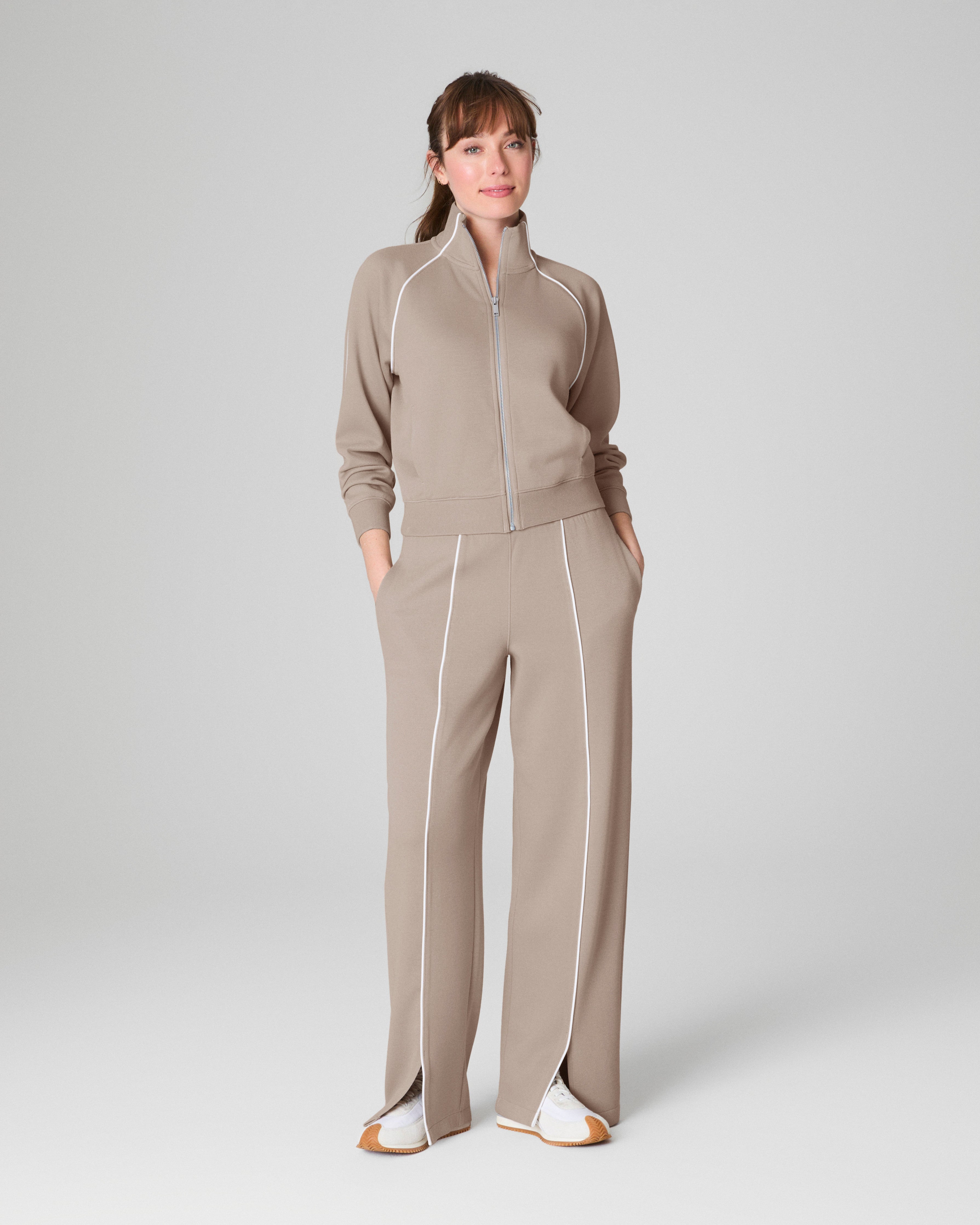 SPANX AirEssentials® Pique Full Zip Track Jacket | Ashwood