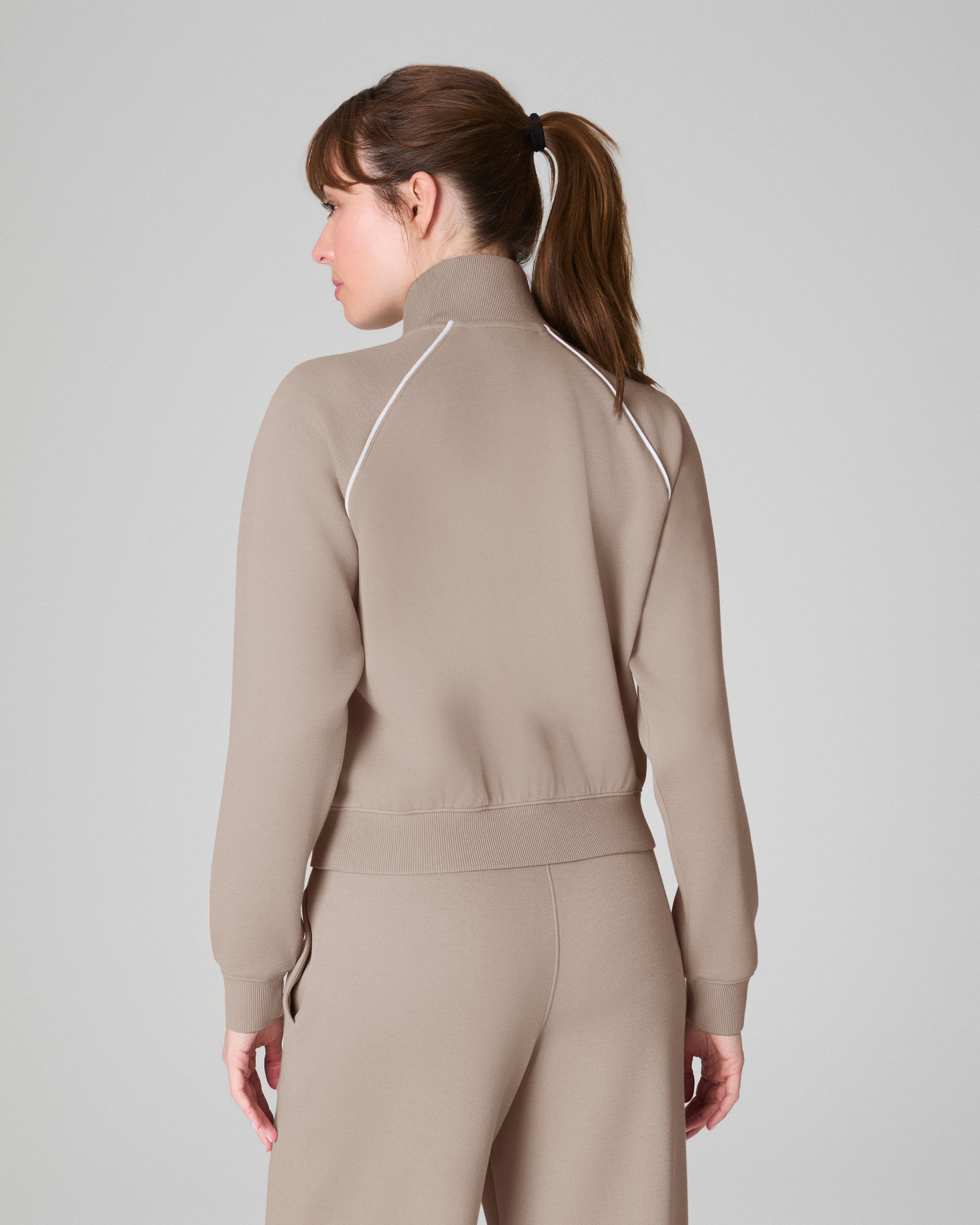 SPANX AirEssentials® Pique Full Zip Track Jacket | Ashwood