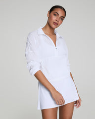 SPANX® Get Moving Textured Half Zip | Vivid White