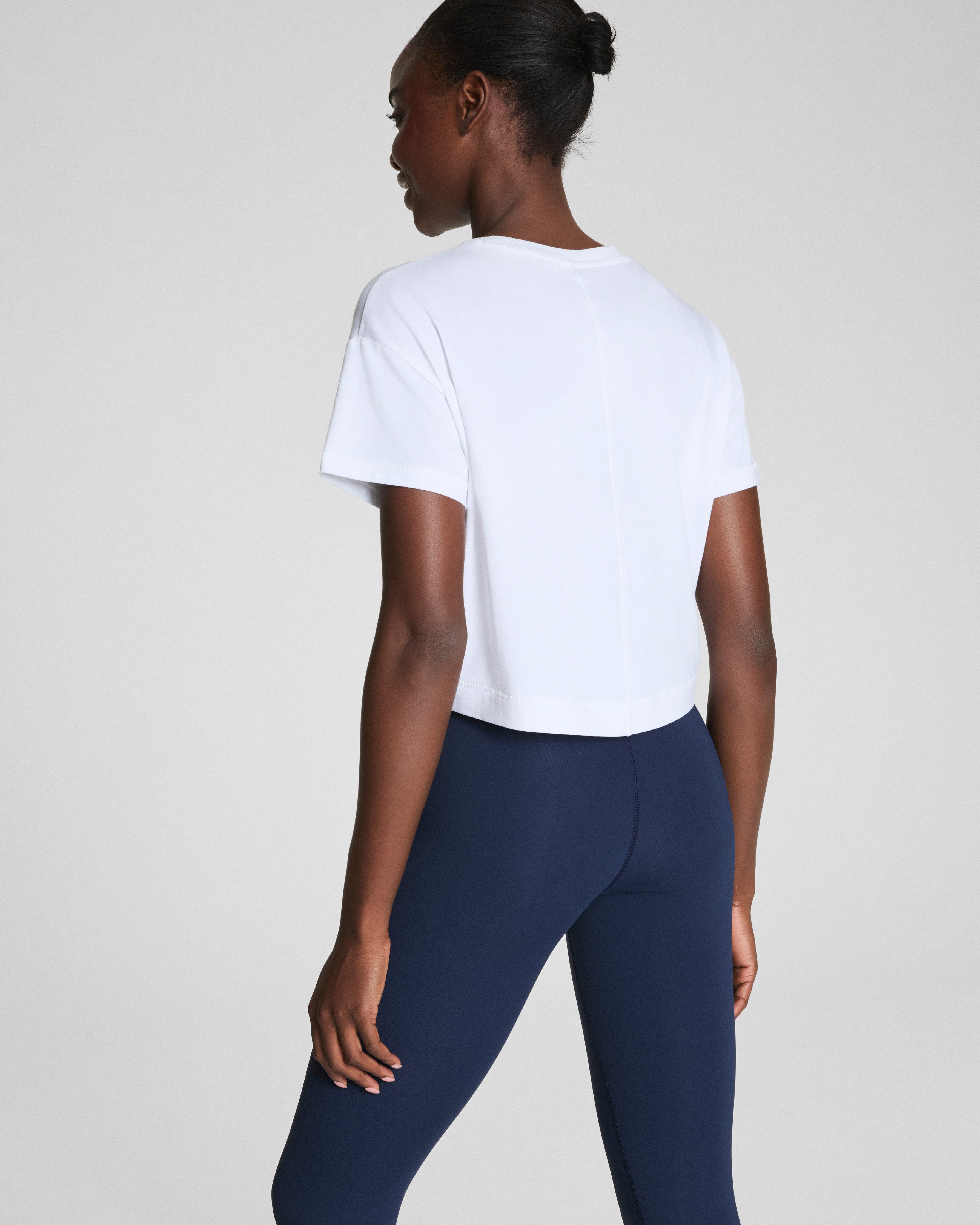 SPANX® Outpace Cropped Tee | Vivid White