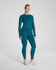 SPANXshape™ Booty Boost® Full-Length Leggings with SecretSweat Tech | Light Emerald Bay