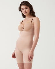 SPANXshape™ Invisible Open-Bust Mid-Thigh Bodysuit | Champagne Beige